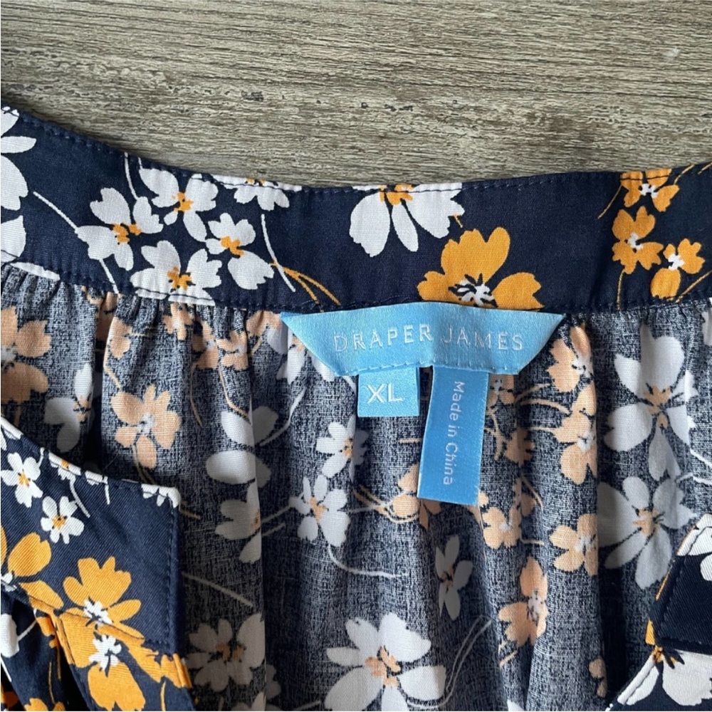 Draper James Lucinda Popover Dress in Fall Field Flowers - Picture 2 of 9
